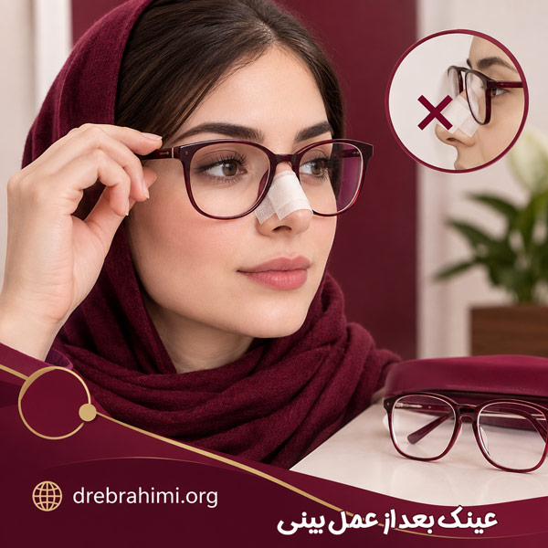 عینک بعد از عمل بینی - دکتر ابراهیمی